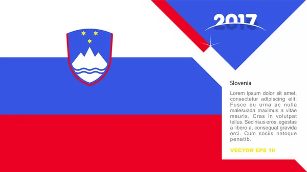 斯洛文尼亚国旗徽标 — 图库矢量图片