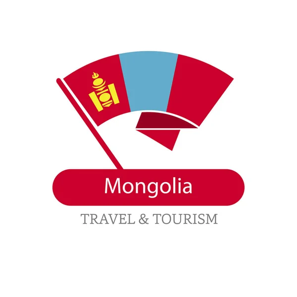 Logo mongolia bandera nacional — Archivo Imágenes Vectoriales