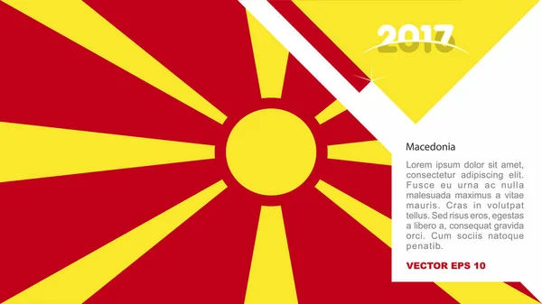 Macedonia bandera nacional logo — Archivo Imágenes Vectoriales