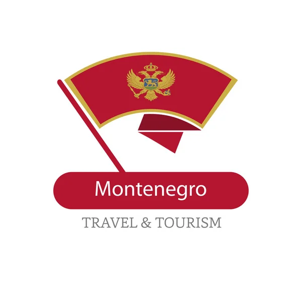 Montenegro nationale vlag logo — Stockvector