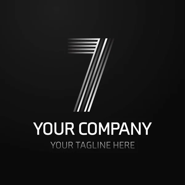 Design de logotipo de negócios com número —  Vetores de Stock