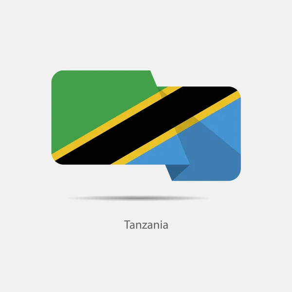 Tanzania national flag logo — Stock Vector