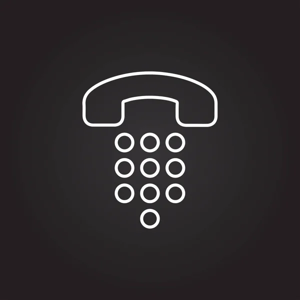 Telefon-Symbol mit Hörer — Stockvektor