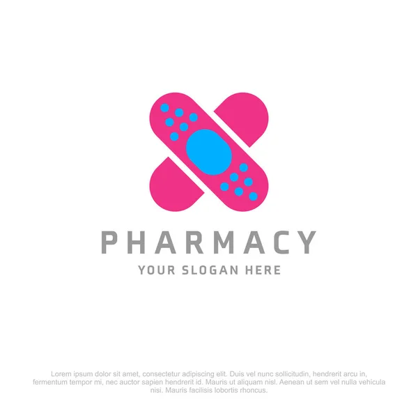 Logotipo de la farmacia con espacio libre para el texto — Vector de stock