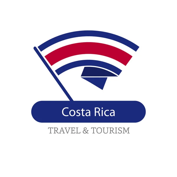 Logo Bandera Nacional de Costa Rica — Archivo Imágenes Vectoriales