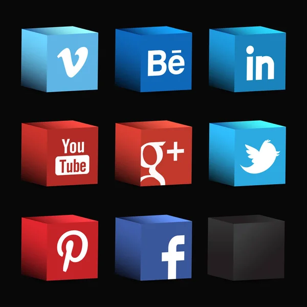 Sociale Web Icons Set — Stockvector