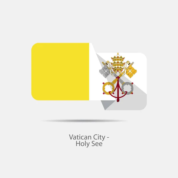 Logotipo da bandeira nacional da Cidade do Vaticano — Vetor de Stock