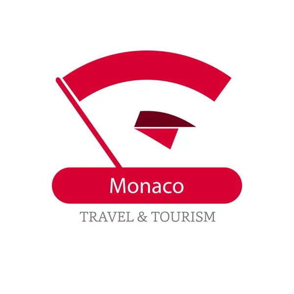 Monako státní vlajka logo — Stockový vektor