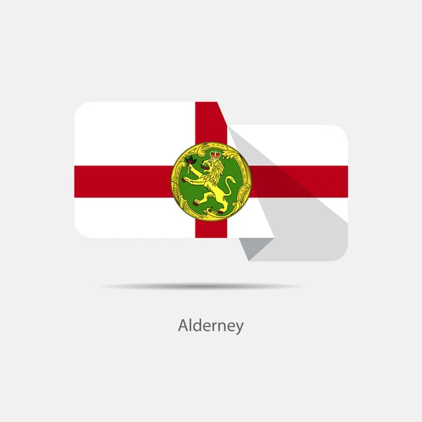 Alderney national flag logo — Stock Vector