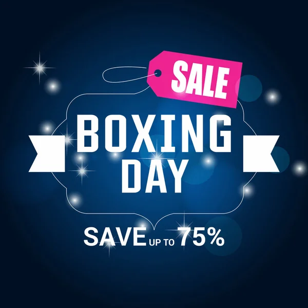 Banner de venta día de boxeo — Vector de stock