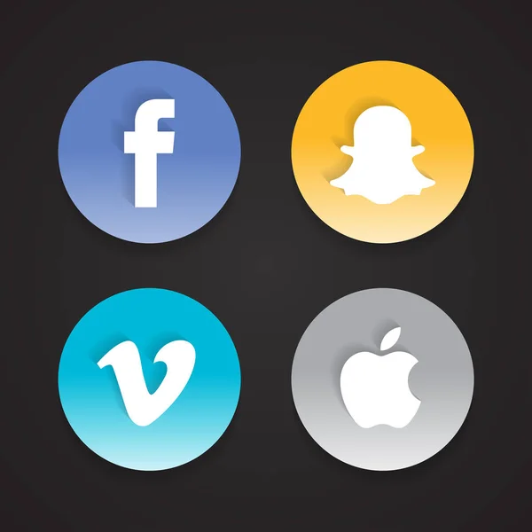 Sociale Web Icons Set — Stockvector