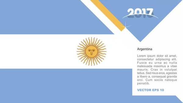 Logo bandera nacional argentina — Vector de stock