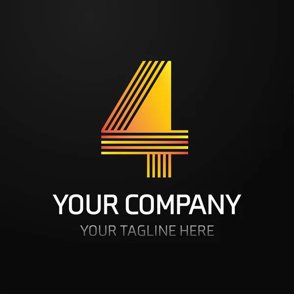 Логотип вашої компанії з номером — стоковий вектор