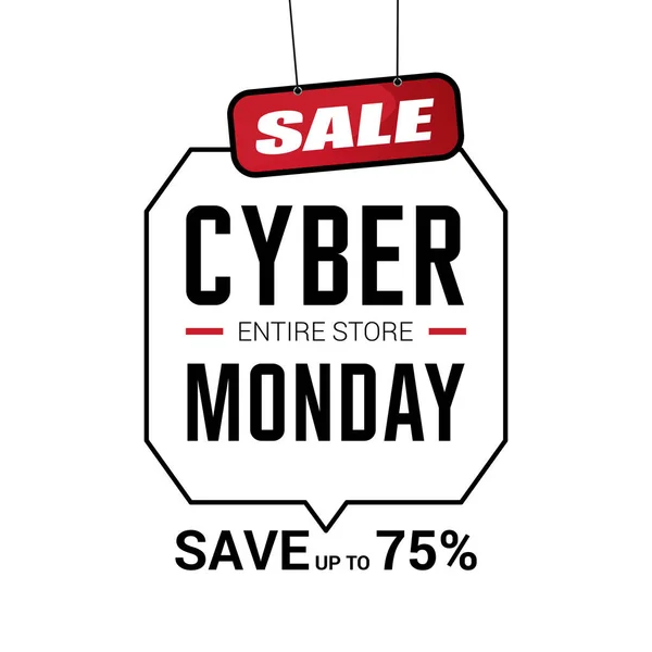 Bannière de vente cyber lundi — Image vectorielle