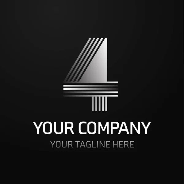 Business Logotypdesign med nummer — Stock vektor