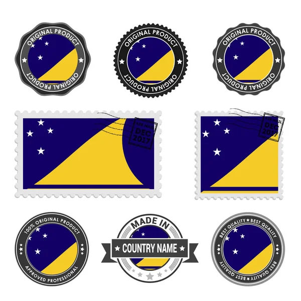 Conjunto de selos coloridos Tokelau —  Vetores de Stock