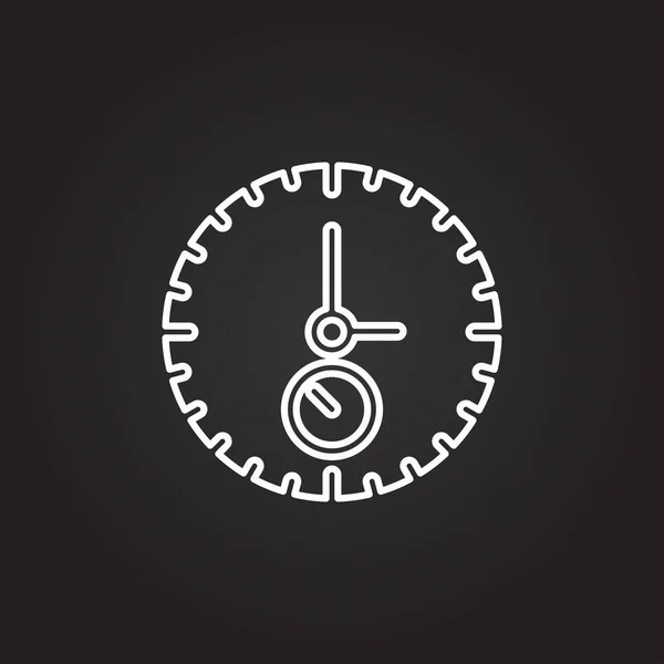 Scherm horloge pictogram — Stockvector