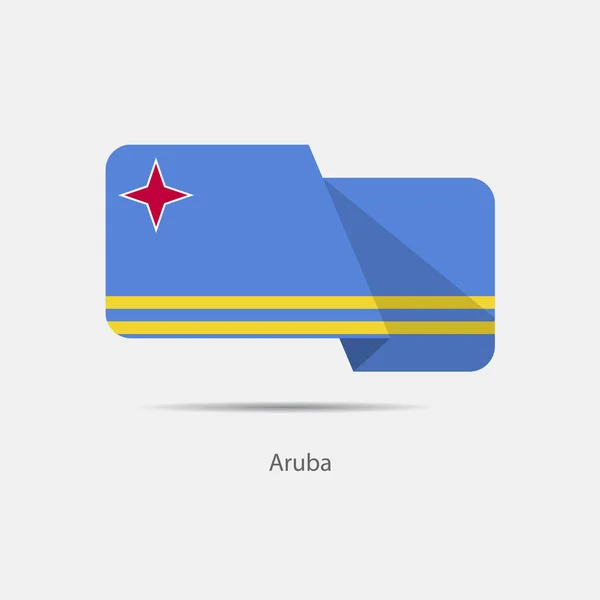 Logotipo da bandeira nacional de Aruba — Vetor de Stock