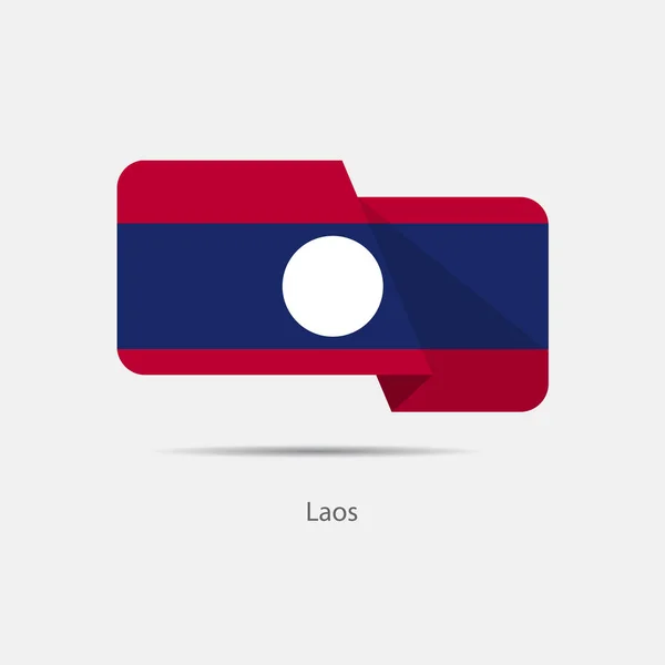 Logo narodowej flagi Laosu — Wektor stockowy