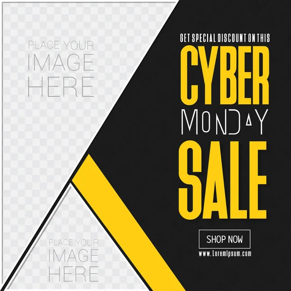 Banner dari penjualan cyber monday - Stok Vektor