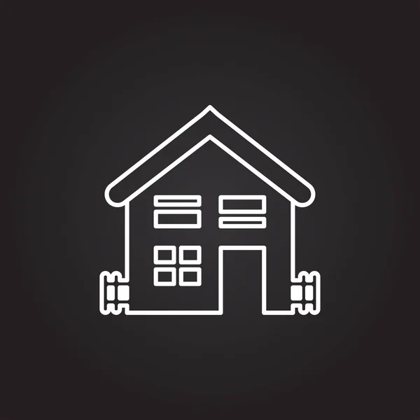 Icona della casa o della casa — Vettoriale Stock