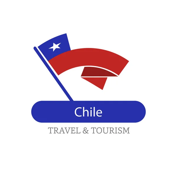 Chile státní vlajka logo — Stockový vektor