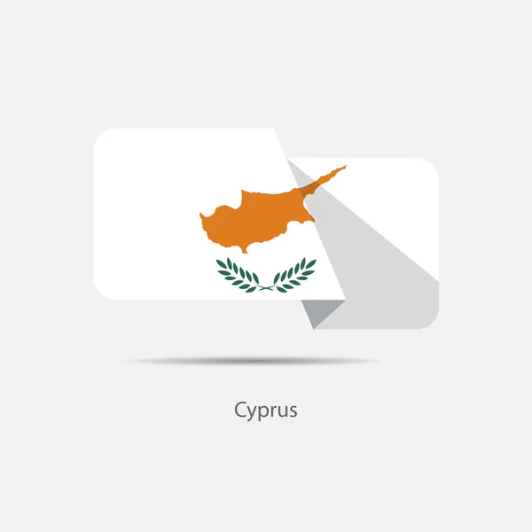 Cypern flagga logo — Stock vektor