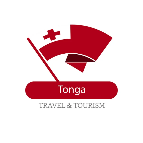 Logótipo da bandeira nacional da tonga —  Vetores de Stock