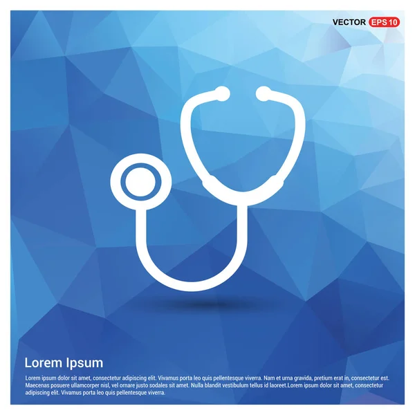 Icône de médecine en bouton bleu — Image vectorielle
