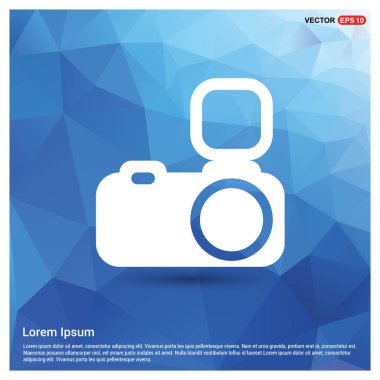 Mavi düğme kamerada fotoğraf