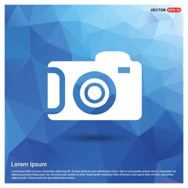 Mavi düğme kamerada fotoğraf