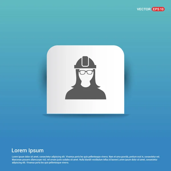 Construction worker icon — Stock Vector