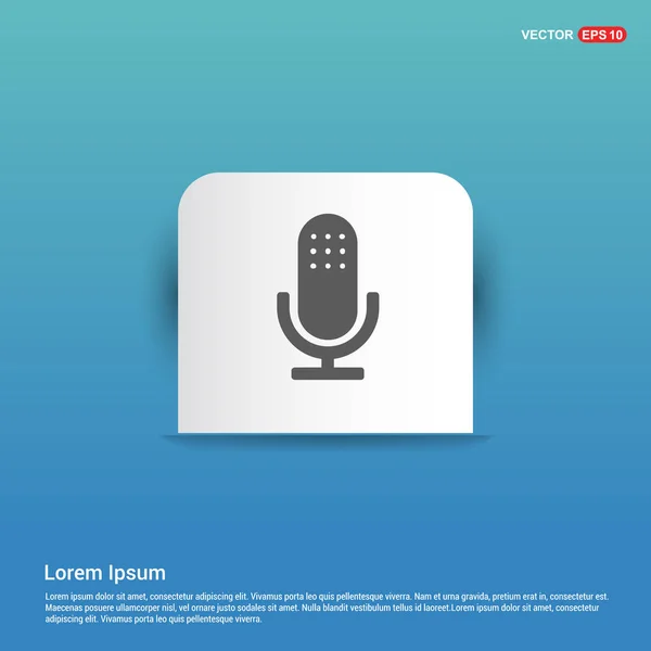 Microphone icône bleue — Image vectorielle