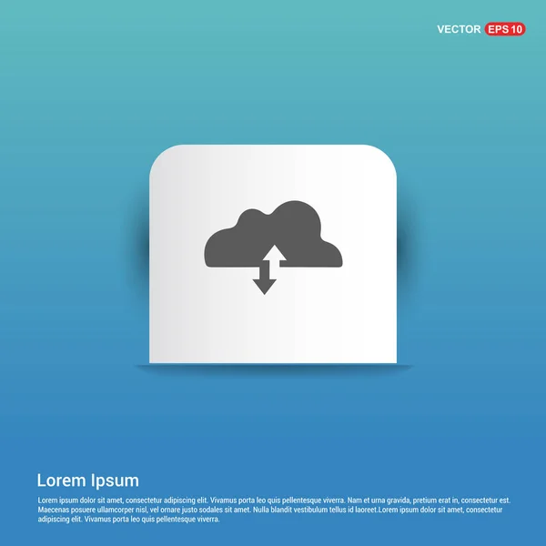 Mengunduh ikon awan biru - Stok Vektor