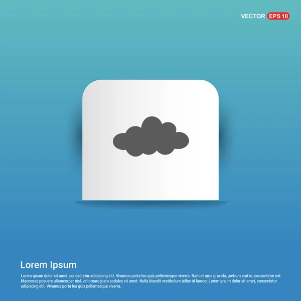 Felhő időjárás ikon — Stock Vector