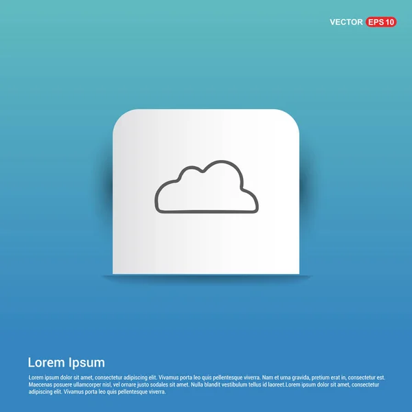 Felhő időjárás ikon — Stock Vector