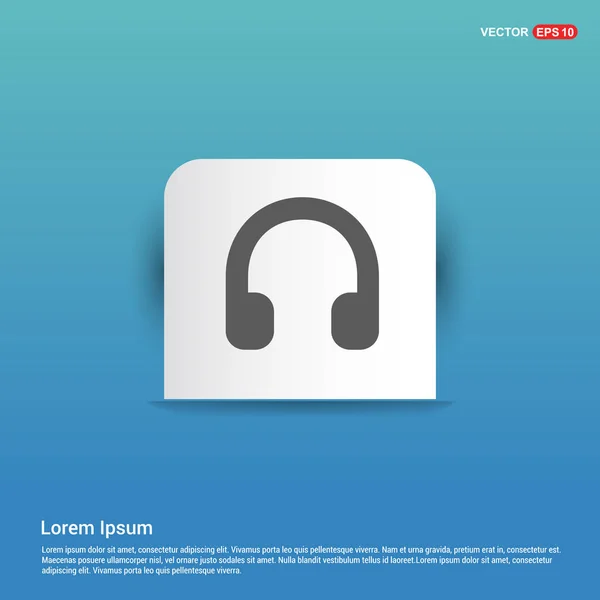 Auriculares icono plano — Vector de stock