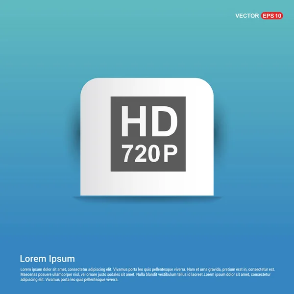 Icona segno HD 720 p — Vettoriale Stock