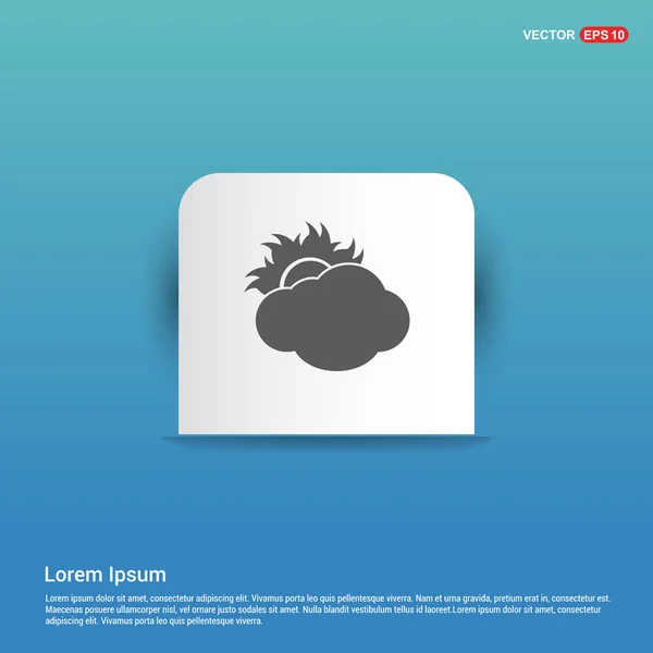 Zon en cloud weerpictogram — Stockvector