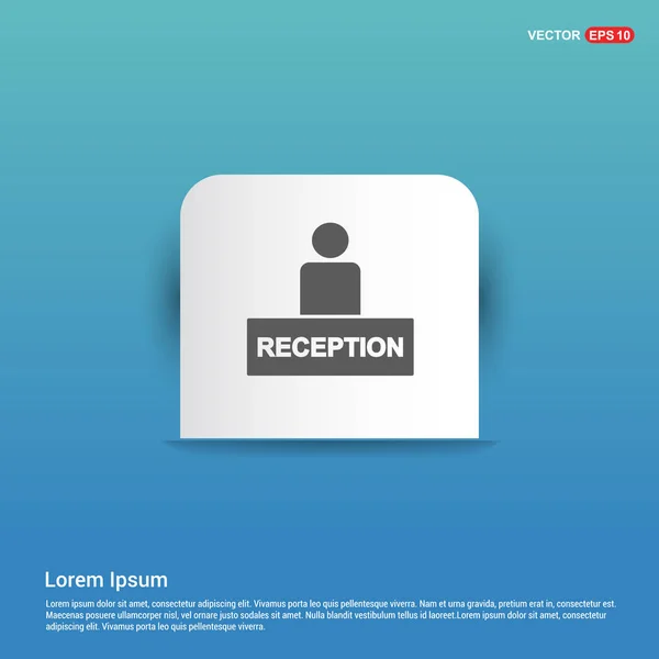 Hotel reception icon — Stock Vector