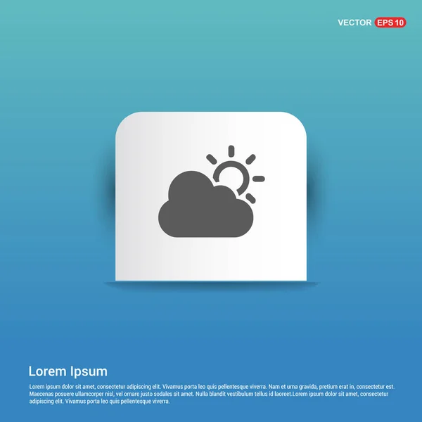 Sol och moln väder ikon — Stock vektor
