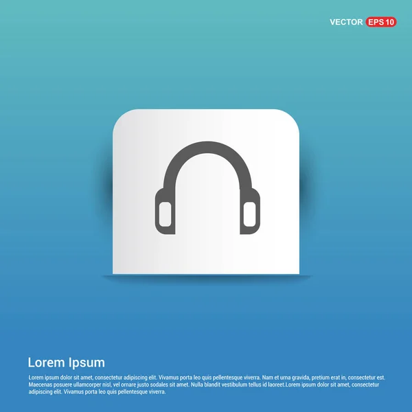 Auriculares icono plano — Vector de stock