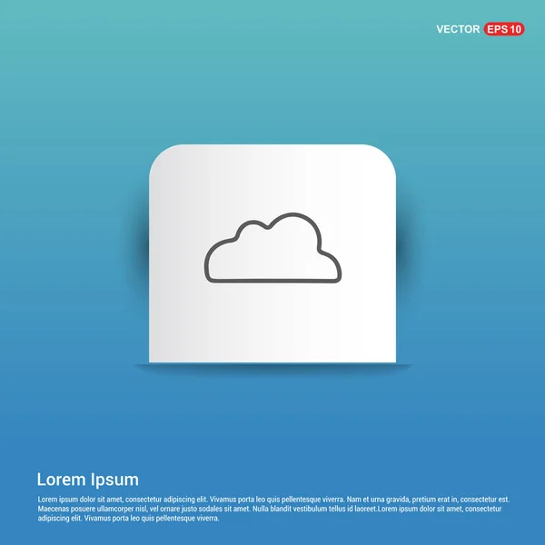 Icono plano de nube — Archivo Imágenes Vectoriales