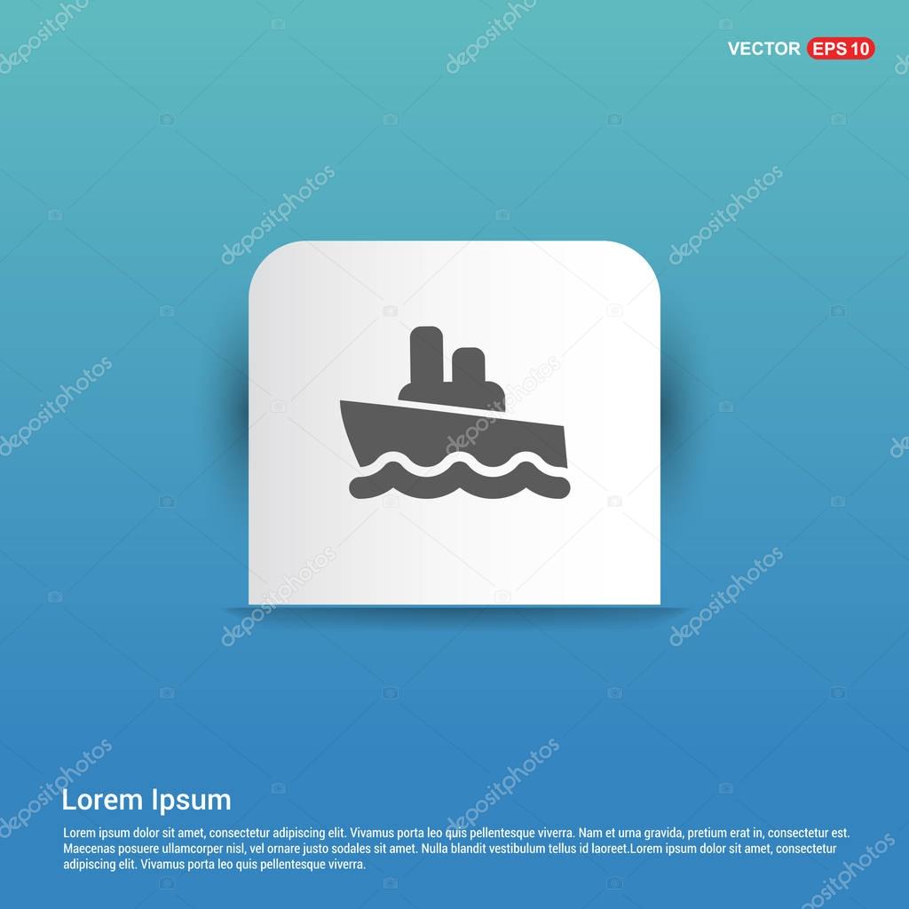 Ship blue icon. vector illustration