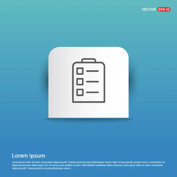 Clipboard ou ícone de lista de verificação —  Vetores de Stock
