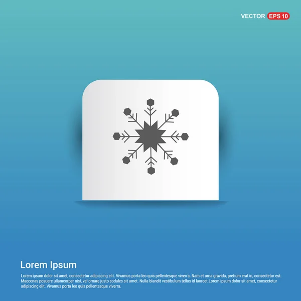 Ikon Snowflake musim dingin - Stok Vektor