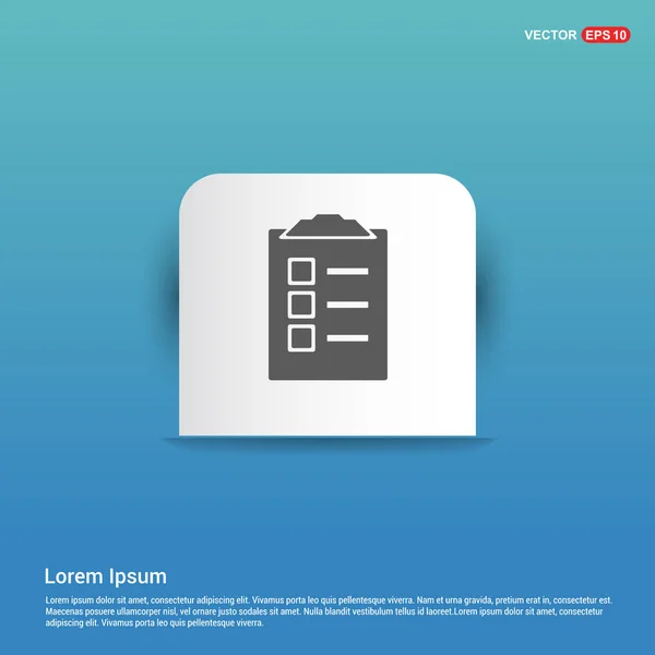 Clipboard ou ícone de lista de verificação —  Vetores de Stock