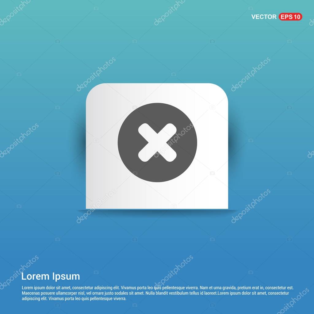 delete cross icon