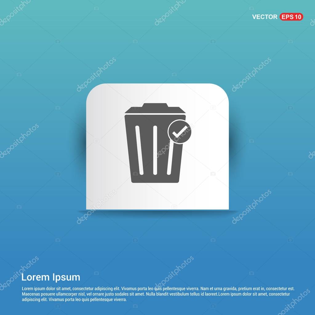 icon of trash basket sign