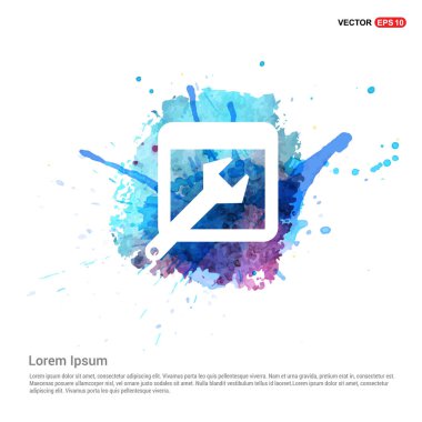 Onarım aracı düz simgesi